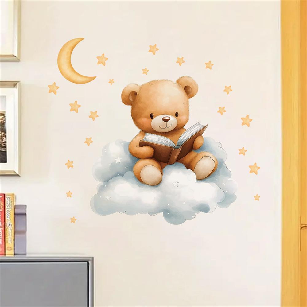 Baby Nursery Wallpaper Girl - ملصقات جدارية لطيفة على شكل دب
