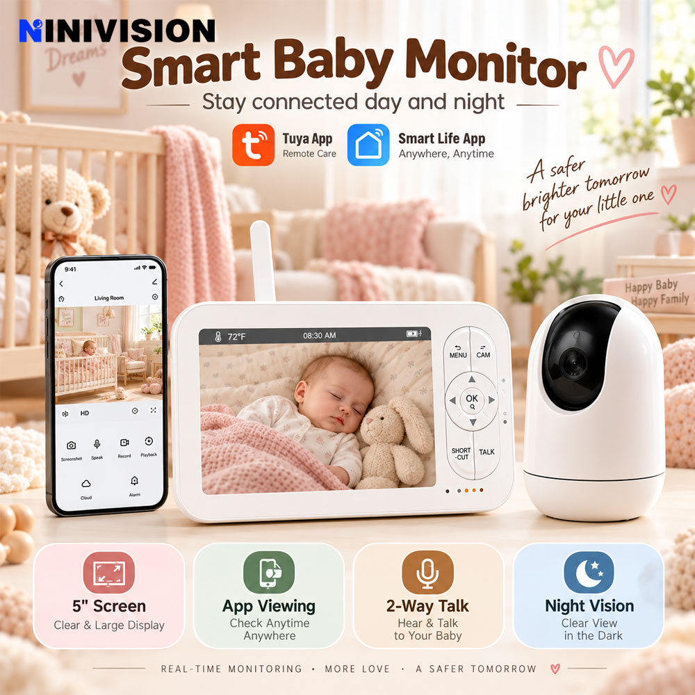 Baby Nursery Temperature - جهاز مراقبة الأطفال بالفيديو عالي الدقة