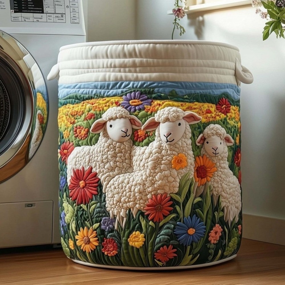 Storage Basket Fabric - سلة غسيل بوهو جديدة مبطنة بسعة