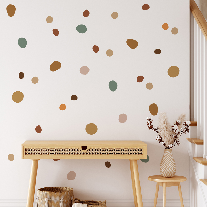 Baby Nursery Vintage Decor - بوهو الحضانة البولكا نقطة ملصقات جدار