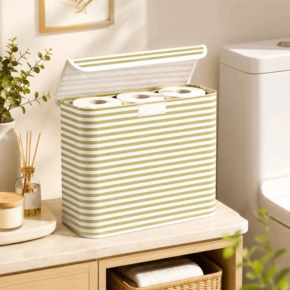 Storage Basket Fabric - إكسسوارات الحمام: حامل ورق التواليت القابل