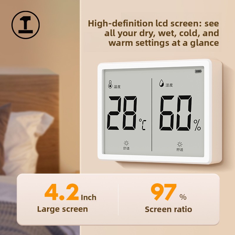 Baby Nursery Temperature - مقياس حرارة ورطوبة رقمي مثبت على
