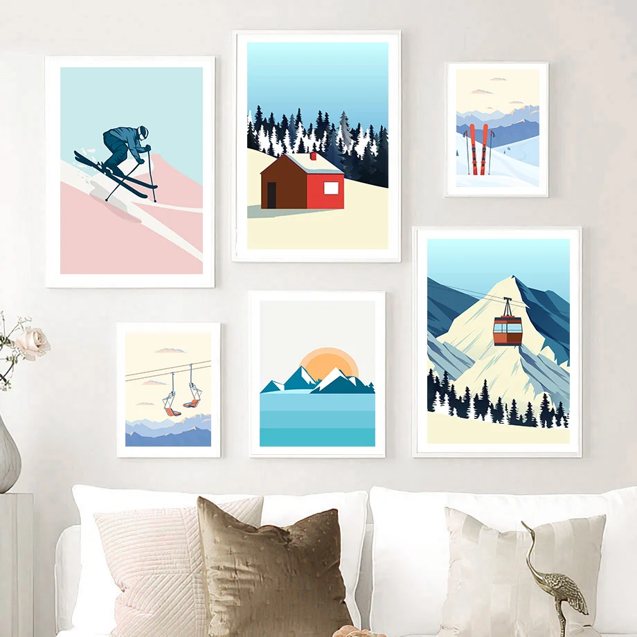 لوحة فنية على قماش زلاجة كلاسي - مراجعة Baby Nursery Vintage Decor وسعره