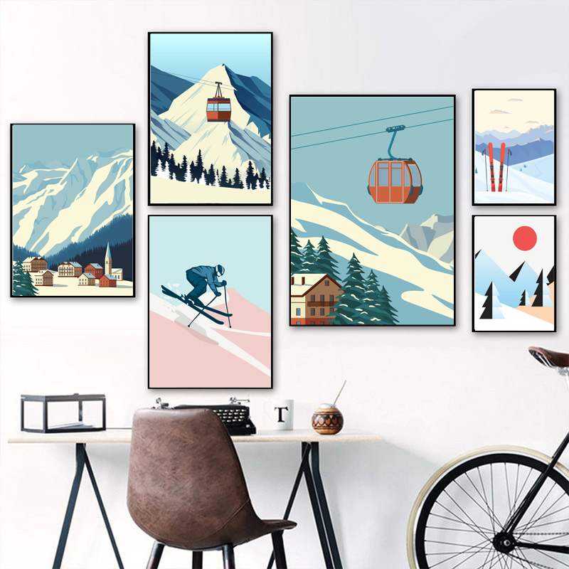 لوحة فنية على قماش زلاجة كلاسي - مراجعة Baby Nursery Vintage Decor وسعره