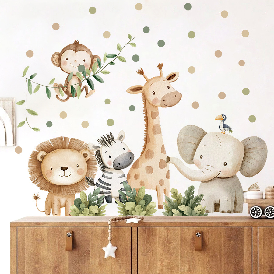 بوهو غابة الحيوانات ملصقات جدا - مراجعة Baby Nursery Wallpaper Girl وسعره