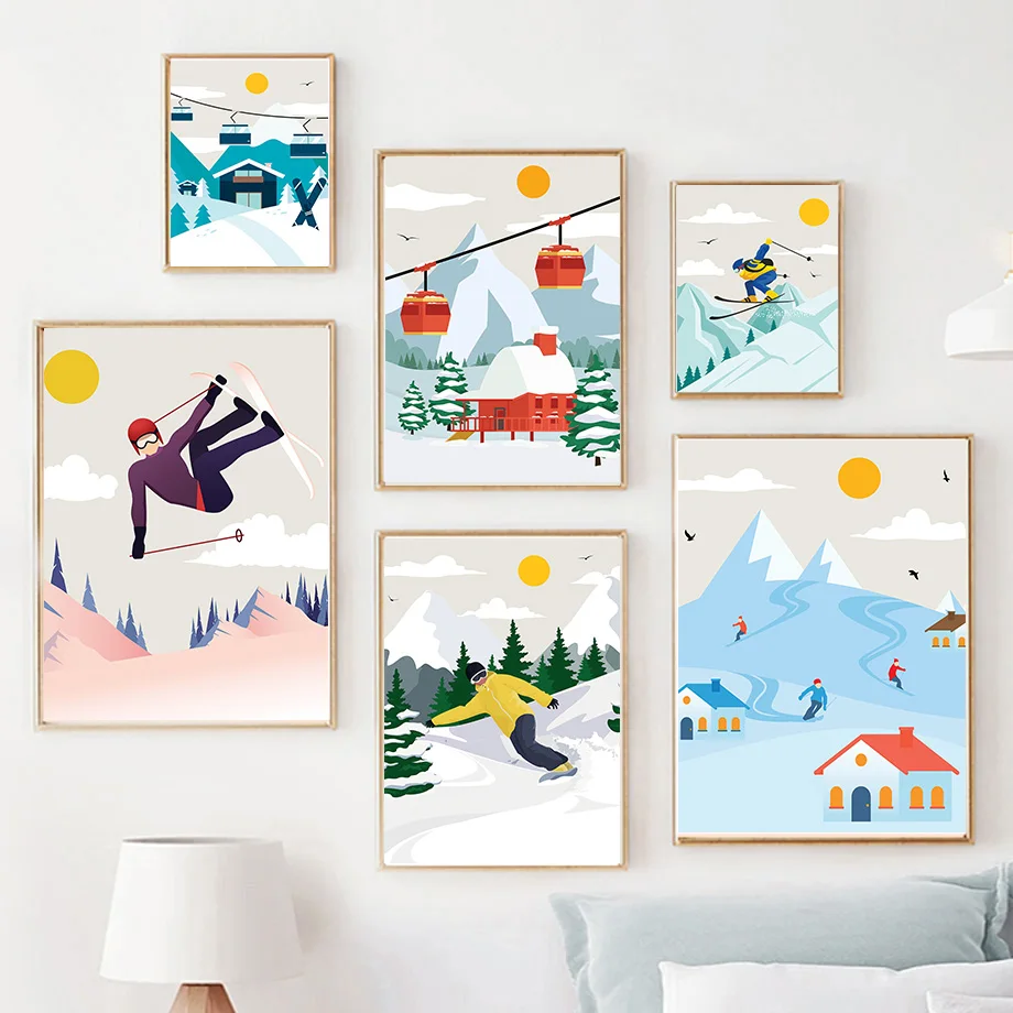 لوحة جدارية قماشية بتصميم جبل  - مراجعة Baby Nursery Themes Girl وسعره