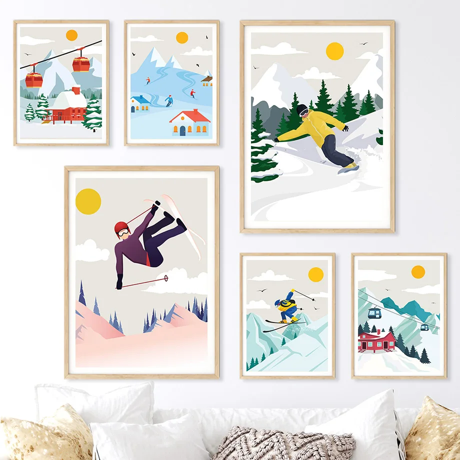 لوحة جدارية قماشية بتصميم جبل  - مراجعة Baby Nursery Themes Girl وسعره