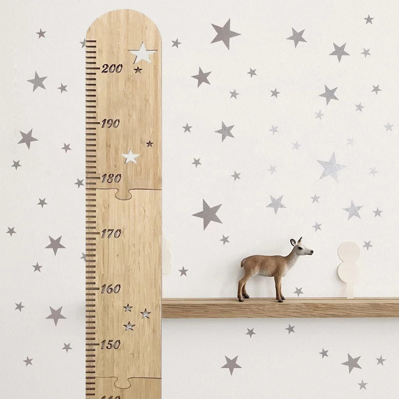 5 أوراق الشمال خشبية الاطفال ا - مراجعة Growth Chart Ruler وسعره