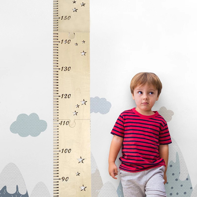 5 أوراق الشمال خشبية الاطفال ا - مراجعة Growth Chart Ruler وسعره