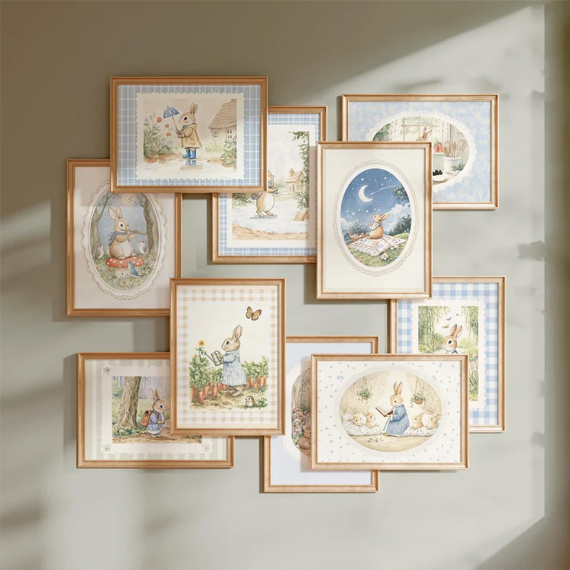 خمر بوهو الأزرق منقوشة أرنب مس - مراجعة Baby Nursery Vintage Decor وسعره