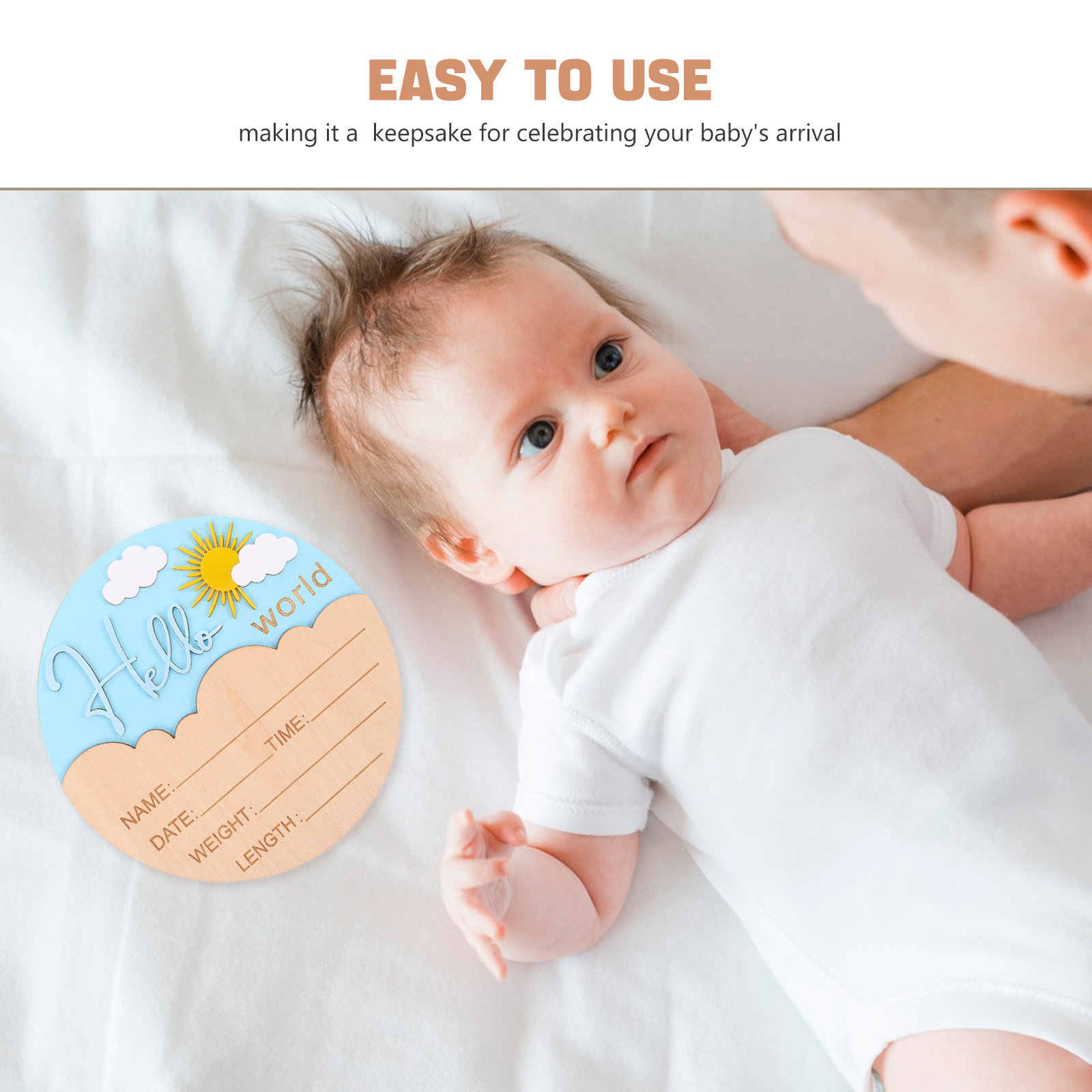 لافتة إعلان مولود جديد من الخش - مراجعة Baby Nursery Keepsake وسعره