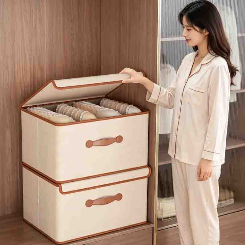 صناديق تخزين كبيرة السعة مع غط - مراجعة Storage Basket Fabric وسعره