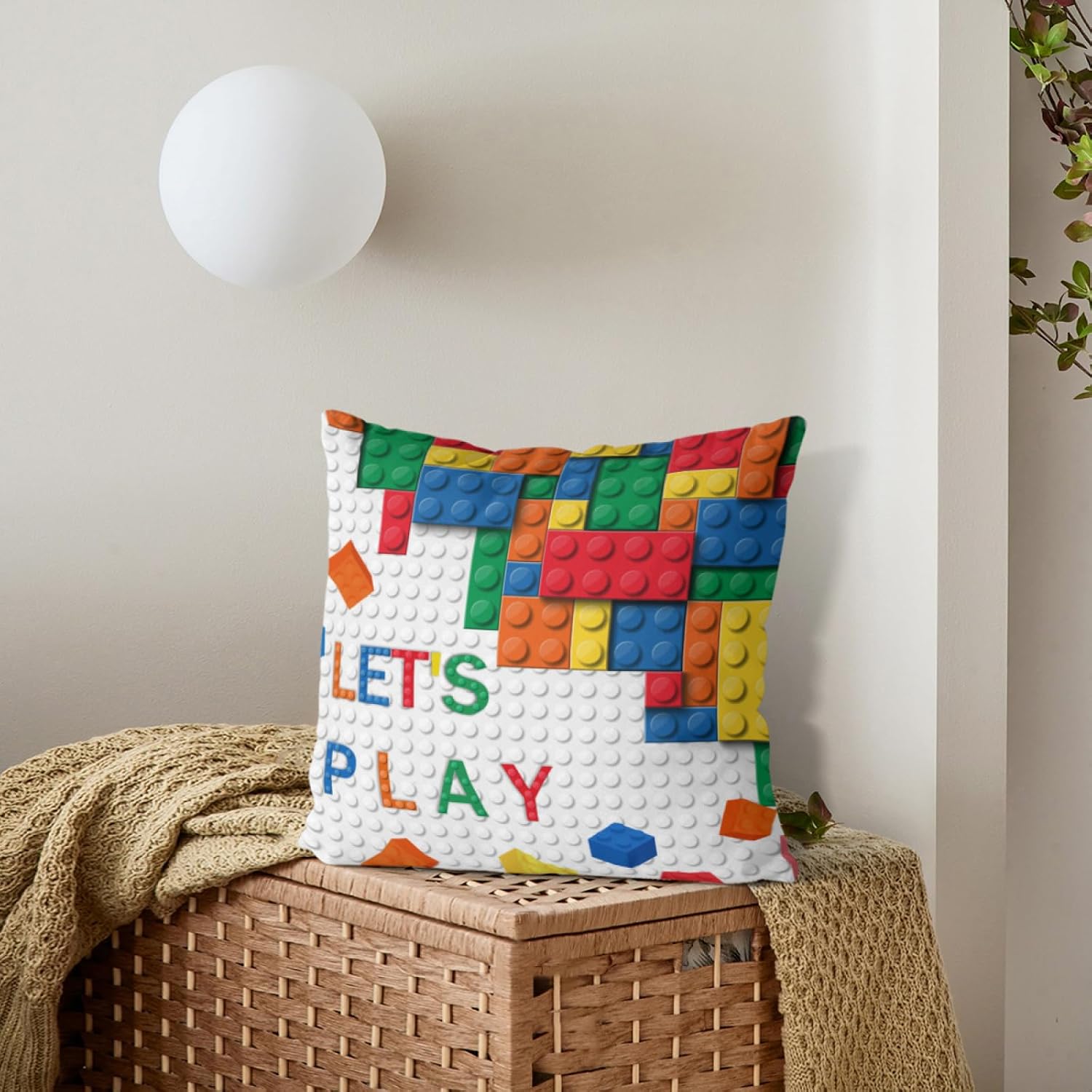 غطاء وسادة مزخرف بموضوع مكعبات - مراجعة Baby Nursery Chair وسعره