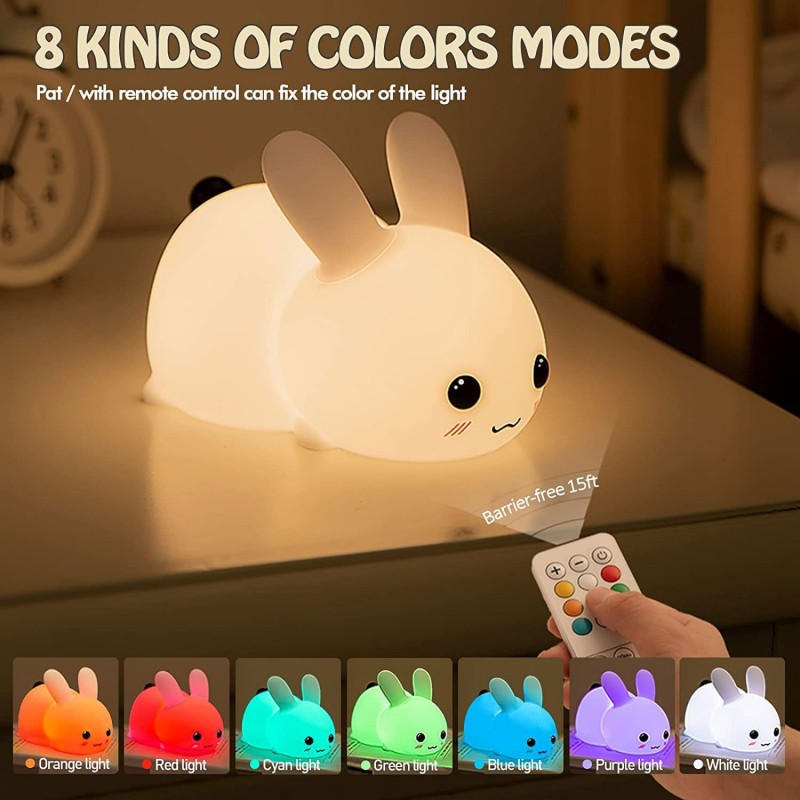 LED أرنب ضوء الليل التحكم عن ب - مراجعة Baby Nursery Egg Light وسعره