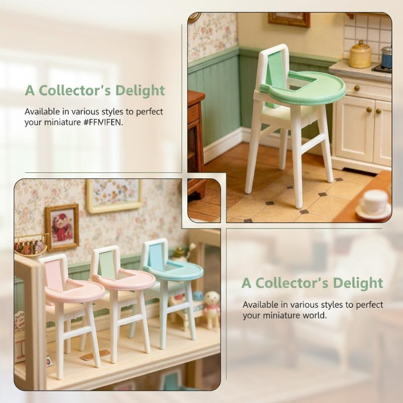 كرسي أطفال مصغر بمقياس 1/12 مع - مراجعة Baby Nursery Chair وسعره