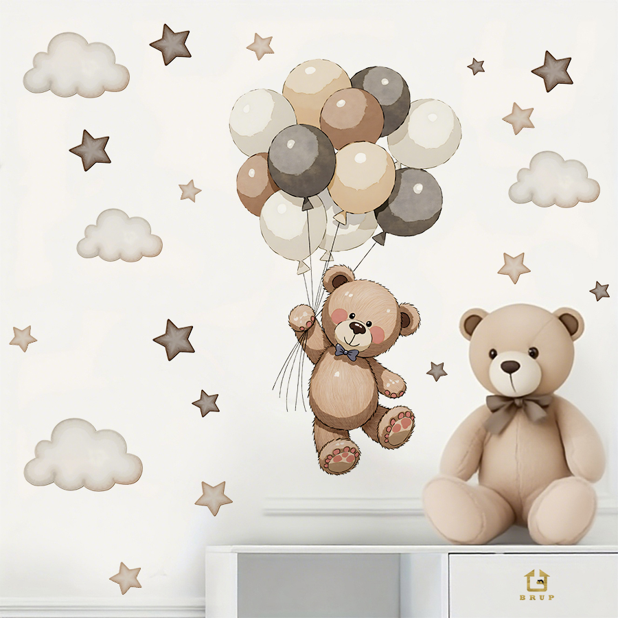 ملصقات حائط على شكل دمية دب را - مراجعة Baby Nursery Wall Decor وسعره