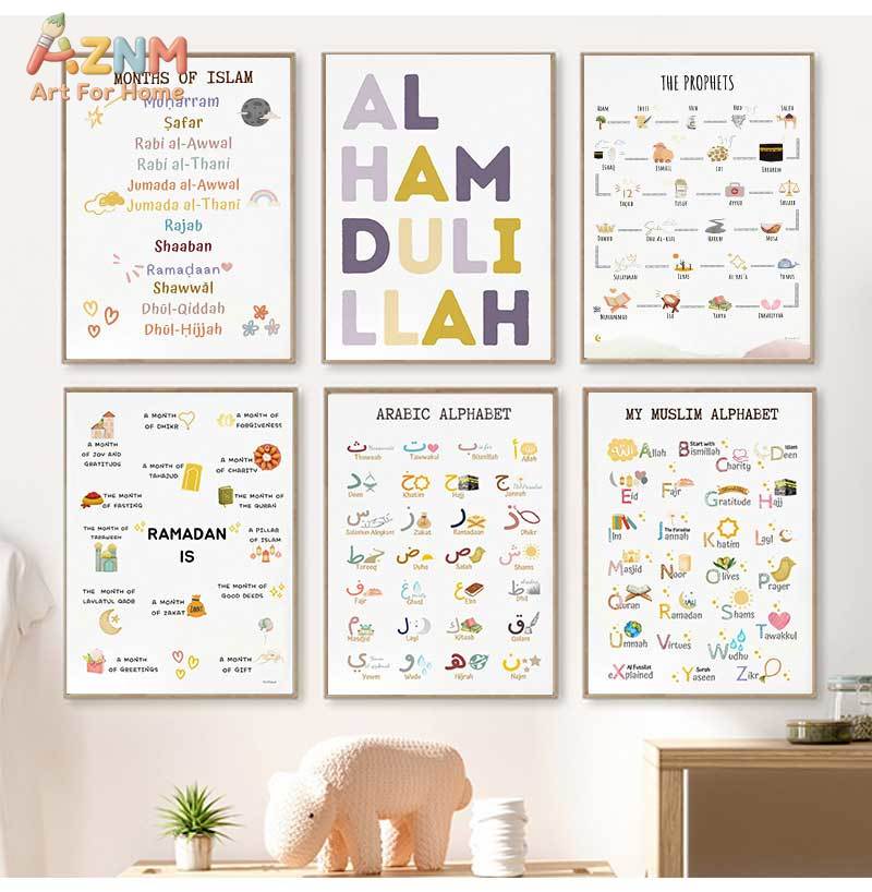 لوحة فنية إسلامية للأطفال تعرض - مراجعة Baby Nursery Wall Decor وسعره