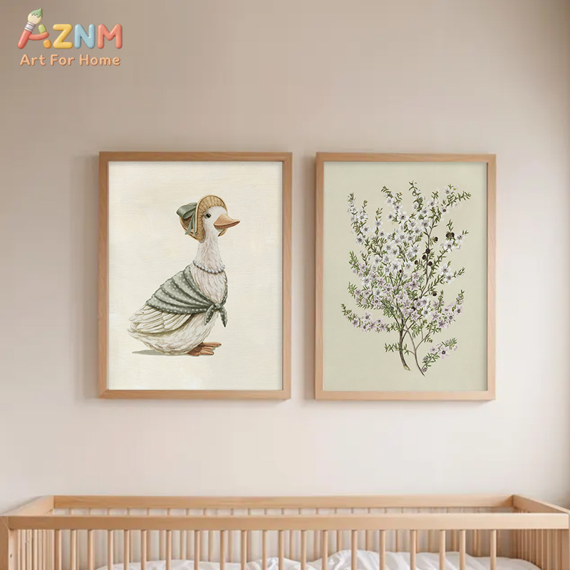 لوحة فنية جدارية قماشية بتصميم - مراجعة Baby Nursery Vintage Decor وسعره