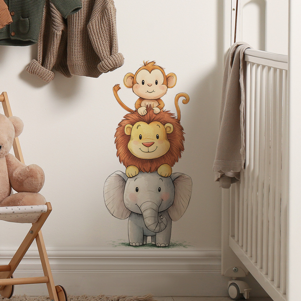 ملصقات حائط لحيوانات الغابة ال - مراجعة Baby Nursery Wallpaper Girl وسعره