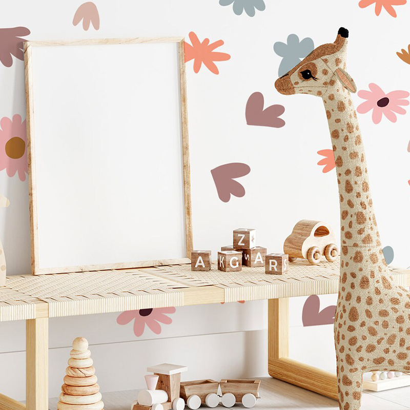 ملصقات حائط على الطراز الاسكند - مراجعة Baby Nursery Wallpaper Girl وسعره