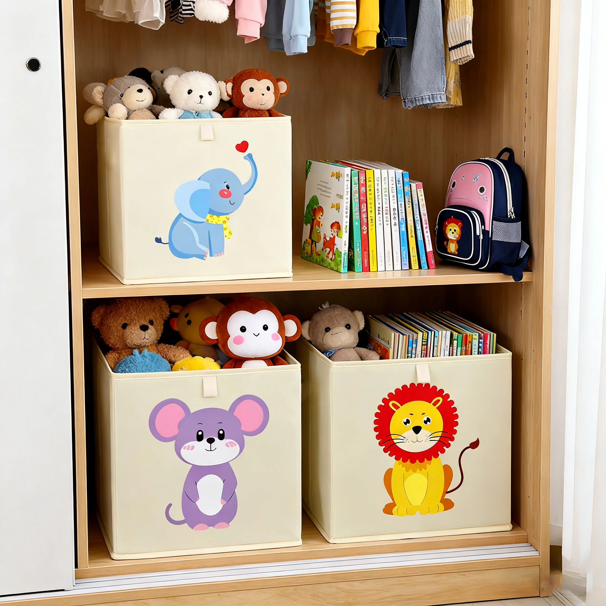 سلة تخزين كرتونية لطيفة للأطفا - مراجعة Storage Basket Fabric وسعره
