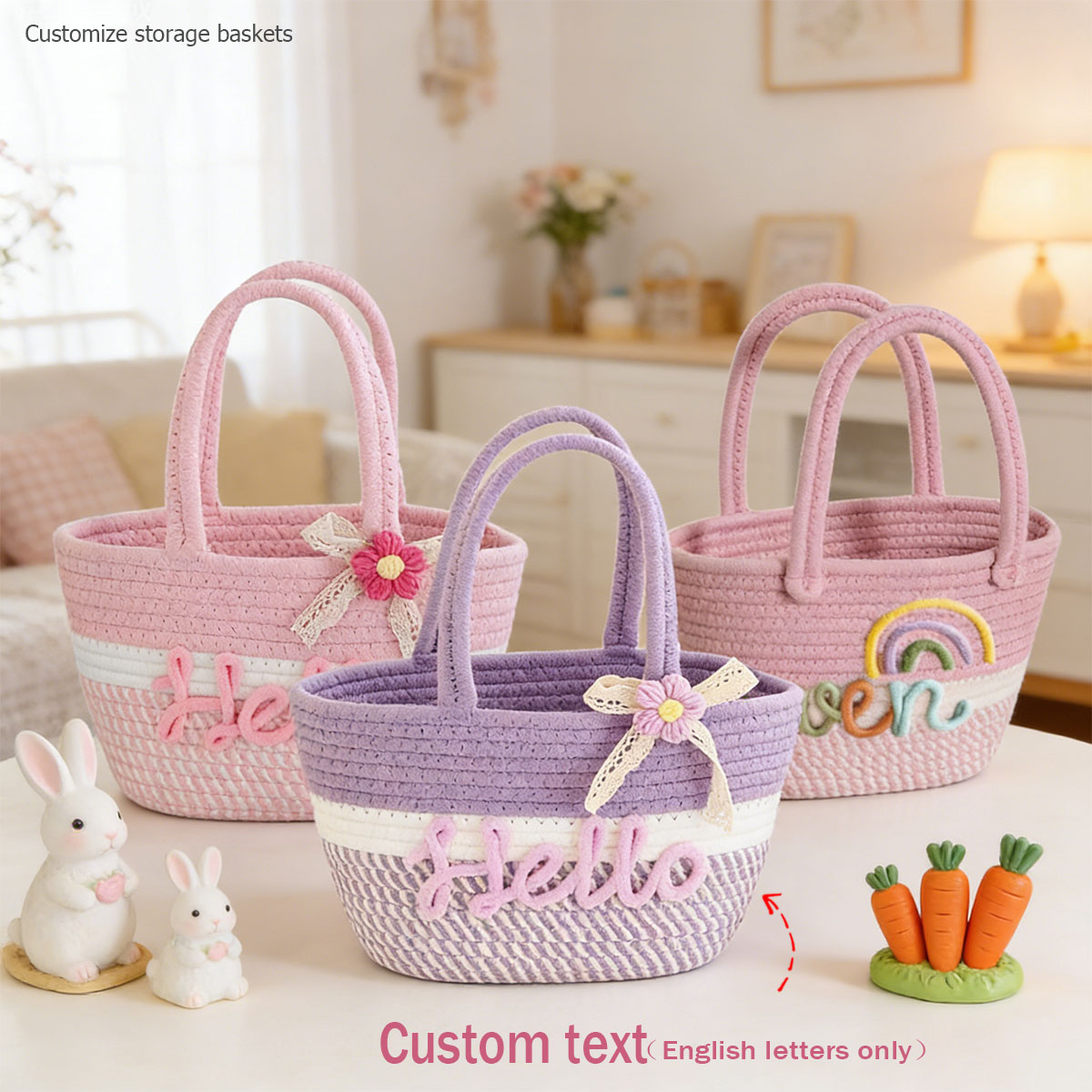 حقيبة يد مصنوعة من خيوط القطن  - مراجعة Storage Basket Fabric وسعره